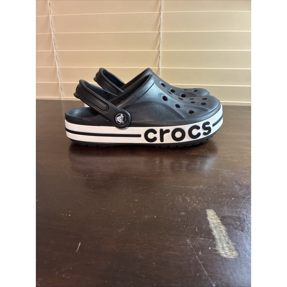 Crocs Bayaband Clogs – Unisex Black/White Sport Band – Size M4/W6